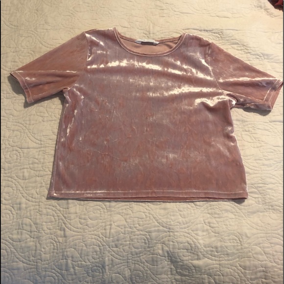 Pink velvet H&M Crop Top - Picture 1 of 2
